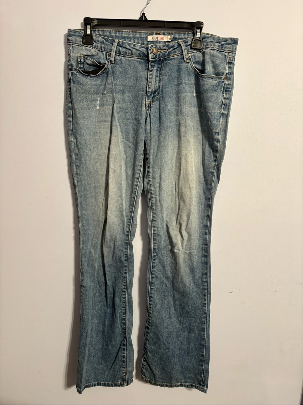JustFab Light Blue Flared Jeans